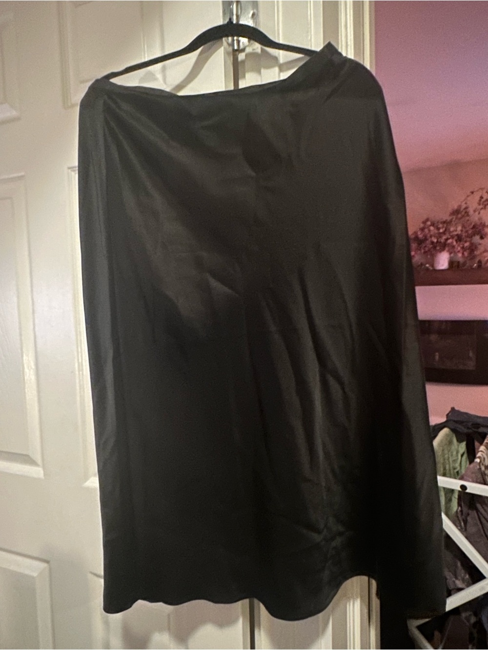 Polo Ralph Lauren Black Draped Midi Skirt Size 12